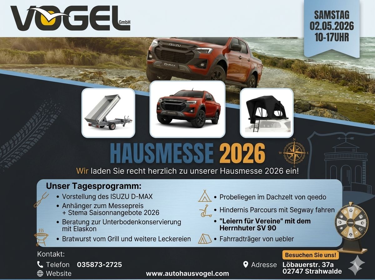 Hausmesse 2026 Autohaus Vogel Bild: Hausmesse 2026 Autohaus Vogel